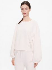 EA7 Emporio Armani Bluza 3RTM13 TJLKZ 1712 Beżowy Regular Fit. Brązowe bluzy damskie EA7 Emporio Armani, xl, bez wzorów, z bawełny, bez ramiączek, bez kaptura. Za 339.99 zł.