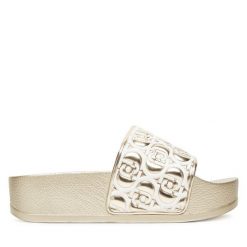 Klapki Liu Jo. Żółte klapki damskie Liu Jo, bez wzorów, bez obcasa, bez zapięcia. Za 199.99 zł.