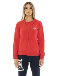 Bluza z bawełna z kaptur na co dzień na siłownię. Czerwone bluzy damskie LEONE 1947 APPAREL, xl, bez wzorów, z bawełny, bez ramiączek, bez kaptura. Za 147.31 zł.