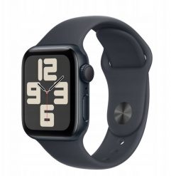 Smartwatch Apple Watch SE GPS 40mm Midnight Alu Sport M/L Czarny (mxe93qc/a). Czarne zegarki smartwatch Apple, bez wzorów. Za 1,074.29 zł.