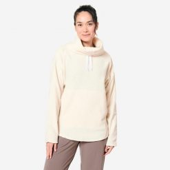 Bluza Do Jogi I Relaksacji Damska Polarowa Beżowa Kimjaly. Brązowe bluzy damskie KIMJALY, m, bez wzorów, z bawełny, sportowe, bez ramiączek, bez kaptura. Za 139.99 zł.