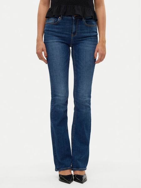 Vero Moda Jeansy Flash 10310511 Granatowy Flared Fit. Niebieskie jeansy damskie Vero Moda, bez wzorów, z bawełny. Za 161.99 zł.