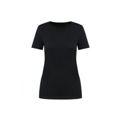 Damska koszulka z suprima z okrągłym dekoltem Kariban Premium. Czarne bluzki damskie KARIBAN, bez wzorów, z bawełny, bez kołnierzyka, bez ramiączek. Za 108.50 zł.