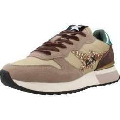 Buty SUN68 STARGIRL GLITTER LOGO Jasnobrązowy. Brązowe obuwie trekkingowe damskie SUN68, ze skóry, bez zapięcia. Za 416.99 zł.