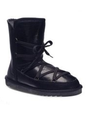 Lasocki Śniegowce WFA1634-11Z Czarny. Czarne śniegowce damskie Lasocki, ze skóry, bez zapięcia. Za 249.99 zł.