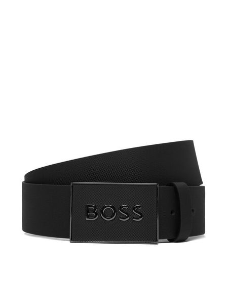 BOSS Pasek Męski 50471333 Czarny. Czarne paski męskie Boss, ze skóry. Za 449.99 zł.