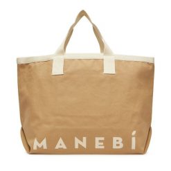Torebka Manebi. Brązowe shopperki damskie Manebi, bez wzorów, bez dodatków. Za 279.99 zł.