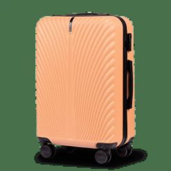 Walizka Średnia WINGS SWAN 24" PEACH. Brązowe walizki damskie Wings, bez wzorów, z materiału, średnie. Za 160.93 zł.