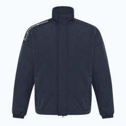 Kurtka męska EA7 Emporio Armani Train Logo Series Tape Eco Down. Niebieskie kurtki męskie EA7 Emporio Armani, m, bez wzorów, z materiału, eleganckie, bez kaptura. Za 749.99 zł.