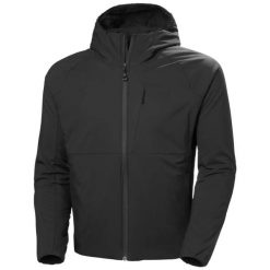 Kurtka turystyczna Helly Hansen Odin Stretch Insulat 2.0. Czarne kurtki sportowe damskie Helly Hansen, na lato, xl, bez wzorów, z elastanu, bez ramiączek, z kapturem, trekkingowe, primaloft. Za 1,005.00 zł.