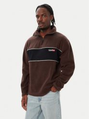 Quiksilver Polar EQYPF03094 Brązowy ciemny Comfort Fit. Brązowe bluzy sportowe męskie Quiksilver, m, bez wzorów, z polaru, bez kaptura. Za 299.99 zł.