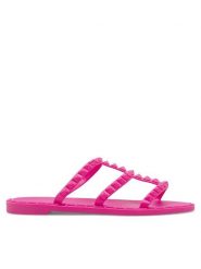 JENNY Klapki CT1011-7 Różowy. Czerwone klapki damskie Jenny, bez wzorów, ze skóry, bez obcasa, bez zapięcia. Za 39.99 zł.