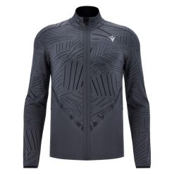 Bluza zapinana na zamek błyskawiczny Macron Run FCE Marin. Szare bluzy męskie Macron, m, bez wzorów, bez ramiączek, bez kaptura. Za 359.00 zł.