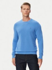 Tommy Hilfiger Sweter Essential MW0MW36347 Niebieski jasny Regular Fit. Niebieskie swetry męskie Tommy Hilfiger, m, bez wzorów, z bawełny, bez kołnierzyka, bez ramiączek. Za 409.99 zł.