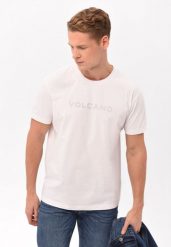 Biała koszulka, Comfort Fit, T-BRAND. Białe t-shirty męskie Volcano, l, bez wzorów, z bawełny, bez kołnierzyka, bez ramiączek. Za 69.99 zł.