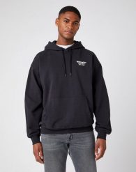 MĘSKA BLUZA WRANGLER WWYG HOODIE FADED BLACK W6F9H1XV6 112141481. Czarne bluzy męskie Wrangler, m, bez wzorów, z kapturem. Za 159.99 zł.
