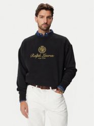 Polo Ralph Lauren Bluza 710B28743002 Czarny Regular Fit. Czarne bluzy męskie Polo Ralph Lauren, m, bez wzorów, z bawełny, bez ramiączek, bez kaptura. Za 1,018.99 zł.
