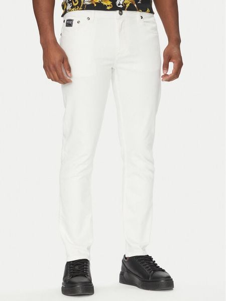 Versace Jeans Couture Jeansy 78GAB5D0 Biały Slim Fit. Białe jeansy męskie Versace Jeans Couture, z bawełny. Za 419.99 zł.