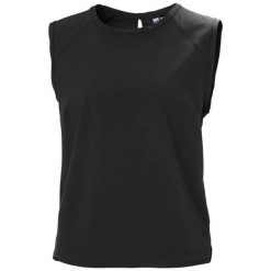 Damski tank top Helly Hansen Thalia. Czarne topy damskie Helly Hansen, bez wzorów, eleganckie, bez kołnierzyka, bez ramiączek. Za 270.50 zł.