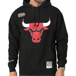 Bluza męska do koszykówki Mitchell & Ness Chicago Bulls czarna. Czarne bluzy męskie Mitchell & Ness, m, bez wzorów, sportowe, bez ramiączek, bez kaptura. Za 348.50 zł.