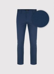 PAKO LORENTE - Granatowe spodnie casual. Spodnie materiałowe męskie Pako Lorente, bez wzorów, z bawełny. Za 299.99 zł.