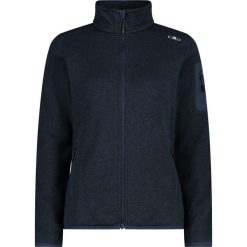 Bluza polarowa damska CMP Haze Jacket Knitted. Niebieskie bluzy damskie CMP, bez wzorów, z materiału, bez ramiączek, z kapturem. Za 262.89 zł.