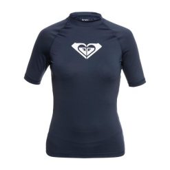 Koszulka do pływania damska ROXY Whole Hearted. Niebieskie bikini Roxy, bez wzorów, z elastanu. Za 129.99 zł.