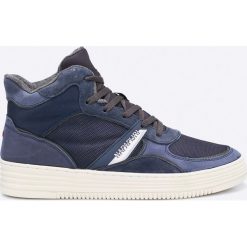 Napapijri - Buty wysokie Nestor. Niebieskie botki męskie Napapijri, bez wzorów, z materiału, casualowe, z okrągłym noskiem, bez obcasa, bez zapięcia. W wyprzedaży za 269.90 zł.