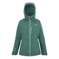 Kurtka Damska Highton Stretch Padded Jacket. Zielone kurtki sportowe damskie Regatta, bez wzorów, z puchu, bez ramiączek, bez kaptura, trekkingowe. Za 258.99 zł.