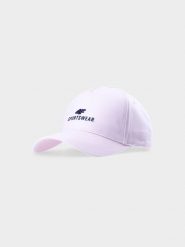 4F Czapka z daszkiem strapback uniseks - różowa L/XL. Czerwone czapki damskie 4F, na lato, bez wzorów, z bawełny, klasyczne. W wyprzedaży za 39.99 zł.