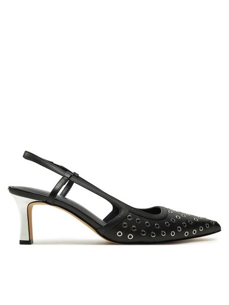 MICHAEL Michael Kors Szpilki Alora Mid Sling 40R5ALMP3L Czarny. Czarne szpilki damskie MICHAEL Michael Kors, bez wzorów, ze skóry, bez obcasa, na szpilce, bez zapięcia. Za 399.99 zł.