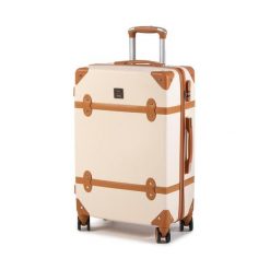 Walizka średnia Semi Line. Brązowe walizki damskie Semi-line, bez wzorów, średnie. Za 279.99 zł.