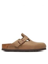 Birkenstock Klapki Boston zamsz 1019484 Brązowy. Brązowe klapki damskie Birkenstock, bez wzorów, ze skóry, bez obcasa, bez zapięcia. Za 719.99 zł.
