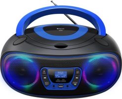 Radioodtwarzacz Denver TDB-212 DAB+ Boombox FM/BT/USB/CD/AUX niebieski. Niebieskie radia Denver. Za 247.38 zł.