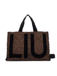 Liu Jo Torebka 2F6037 T6089 Brązowy. Brązowe shopperki damskie Liu Jo, bez wzorów, z materiału, bez dodatków. Za 499.99 zł.