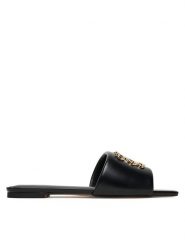 Nine West Klapki SMRL393663-02 Czarny. Czarne klapki damskie Nine West, bez wzorów, z materiału, bez obcasa, bez zapięcia. Za 118.99 zł.