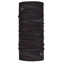 Chusta sportowa unisex Buff® Dryflx R_Black wielofunkcyjna z odblaskami. Czarne szaliki męskie Buff, bez wzorów. Za 99.99 zł.