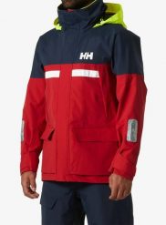 Kurtka przeciwdeszczowa męska Helly Hansen Pier 4.0 Jacket. Czerwone kurtki męskie Helly Hansen, l, bez wzorów, z materiału, bez kaptura. Za 1,199.00 zł.