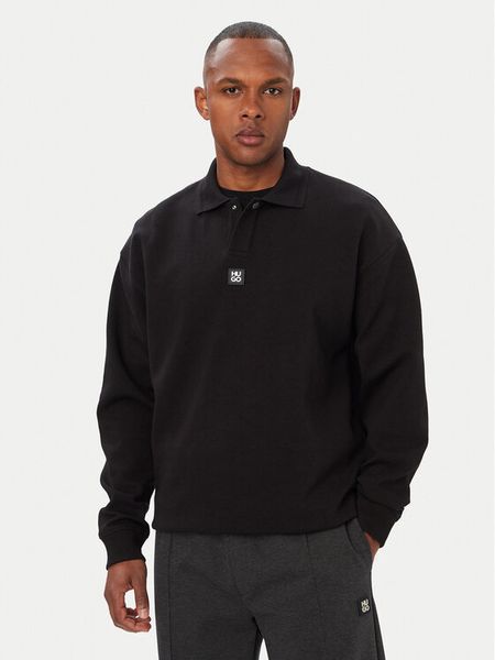 HUGO Bluza Dabins 50563051 Czarny Oversize. Czarne bluzy męskie Hugo, l, bez wzorów, z bawełny, bez ramiączek, bez kaptura. Za 494.99 zł.