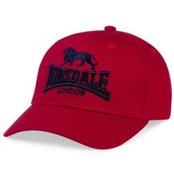Czapka Lonsdale Salford. Czerwone czapki damskie Lonsdale, bez wzorów, sportowe. Za 137.50 zł.