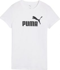 Koszulka damska Puma ESS No.1 Logo Tee biała 682370 02 L. Białe bluzki damskie Puma, l, bez wzorów, bez kołnierzyka, bez ramiączek. Za 107.17 zł.