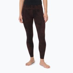 Legginsy treningowe damskie Sweaty Betty Super Soft Yoga. Brązowe legginsy damskie SWEATY BETTY, bez wzorów, z elastanu. Za 299.99 zł.