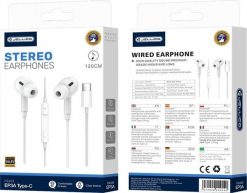 Słuchawki Jellico JELLICO słuchawki przewodowe EP3A USB-C z mikrofonem 1.2M Biały standard. Białe słuchawki dokanałowe Jellico. Za 20.89 zł.