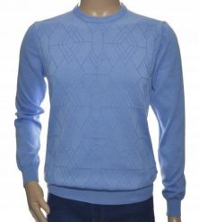 Sweter męski z bawełny elegancki bawełniany błękitny 100% bawełna 3XL XXXL. Niebieskie swetry męskie Leccos, m, bez wzorów, z bawełny, eleganckie, bez kołnierzyka, bez ramiączek. Za 99.00 zł.