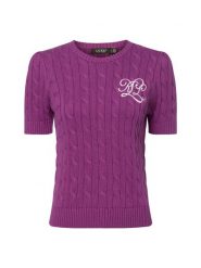 Lauren Ralph Lauren Sweter z dzianiny Kobiety Bawełna lila, XS. Swetry nierozpinane damskie Lauren Ralph Lauren, xs, bez wzorów, z bawełny, eleganckie, bez kołnierzyka, bez ramiączek. Za 549.95 zł.
