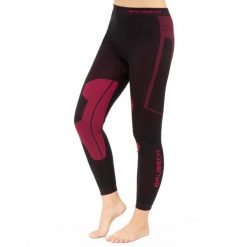Legginsy termoaktywne Damskie Brubeck DRY. Fioletowe bielizna sportowa damska Brubeck, bez wzorów, z elastanu. Za 129.99 zł.