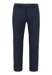 Bawełniane spodnie, Regular Fit, R-NERT. Niebieskie eleganckie spodnie męskie Volcano, bez wzorów, z bawełny. Za 169.99 zł.