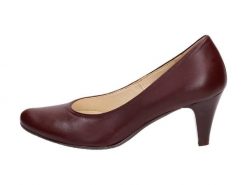 Brązowe Polskie czółenka damskie Gregors 465. Brązowe czółenka damskie GREGORS, bez wzorów, ze skóry, biznesowe, bez obcasa, na szpilce, bez zapięcia. Za 379.00 zł.