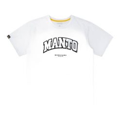 Koszulka MANTO Warszawa Oversize. Białe koszulki sportowe damskie Manto, xs, bez wzorów, bez ramiączek. Za 84.99 zł.