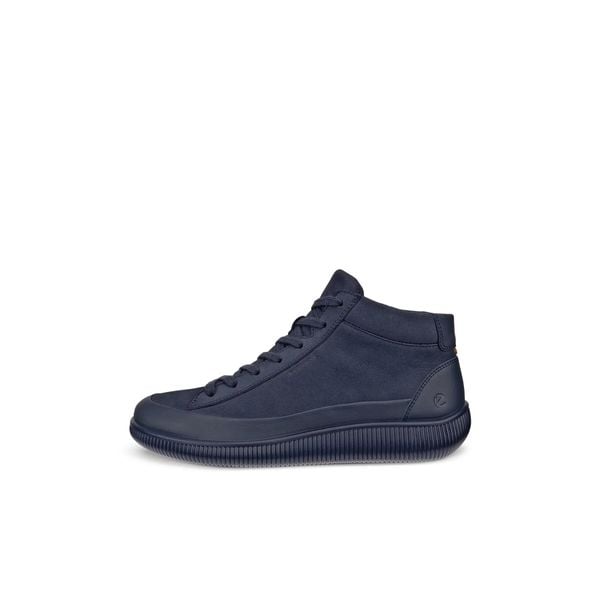 Wysokie trampki damskie Ecco Soft Zero. Niebieskie trampki i tenisówki damskie ecco, bez wzorów, z materiału, bez zapięcia. Za 680.45 zł.